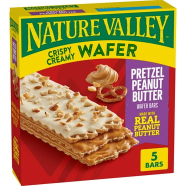 Nature Valley Crispy Creamy Wafer Bars, Pretzel Peanut Butter, 5 Bars, 6.5 oz