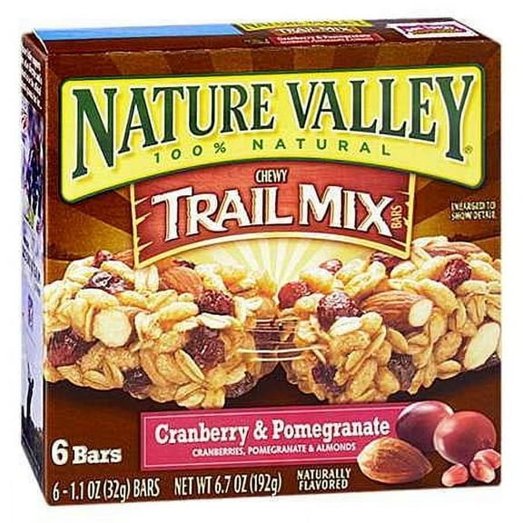Nature Valley Chewy Trail Mix Bars Cranberry & Pomegranate 1.12 oz 12 Count