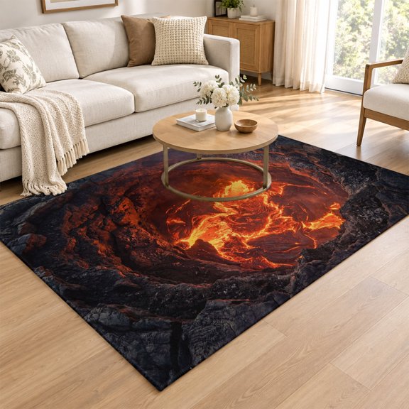 Fire Rocks Texture Lava Carpet