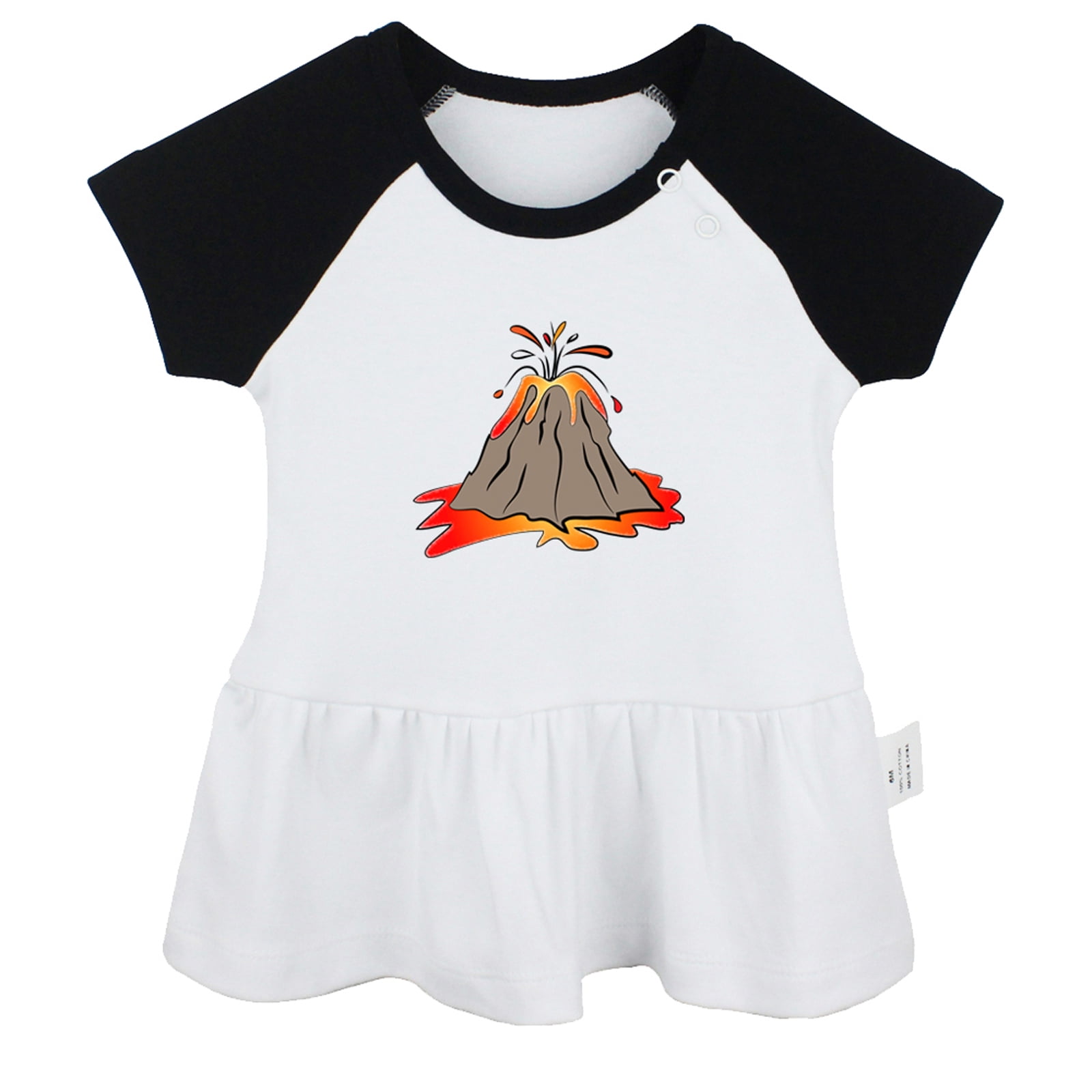 Nature Volcano Pattern Dresses For Baby, Newborn Babies Skirts, Infant ...