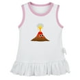 thumbnail image 1 of Nature Volcano Pattern Dresses For Baby, Newborn Babies Skirts, Infant Princess Dress, 0-24M Kids Graphic Clothes (White Sleeveless Dresses, 18-24 Months), 1 of 4