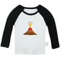 thumbnail image 1 of Nature Volcano Pattern T shirt For Baby, Newborn Babies T-shirts, Infant Tops, 0-24M Kids Graphic Tees Clothing (Long Black Raglan T-shirt, 18-24 Months), 1 of 4