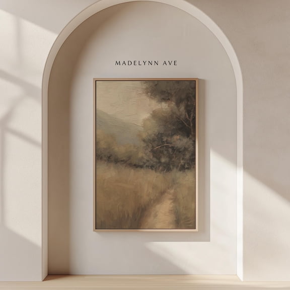 Nature Walk Artwork, Neutral Modern Landscape Wall Art, Art Print For Living Spaces