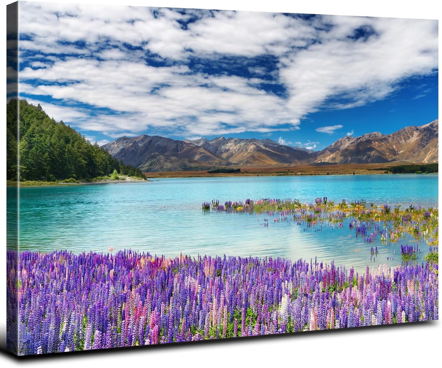 Nature Wall Art Mountain Lake Canvas Print Pictures Colorful Landscape ...