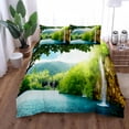 Nature Waterfall 3 Bedding Set King Double Full Twin Single Size Bed