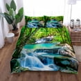 Nature Waterfall 3 Bedding Set King Double Full Twin Single Size Bed