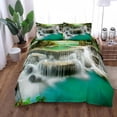 Nature Waterfall 3 Bedding Set King Double Full Twin Single Size Bed