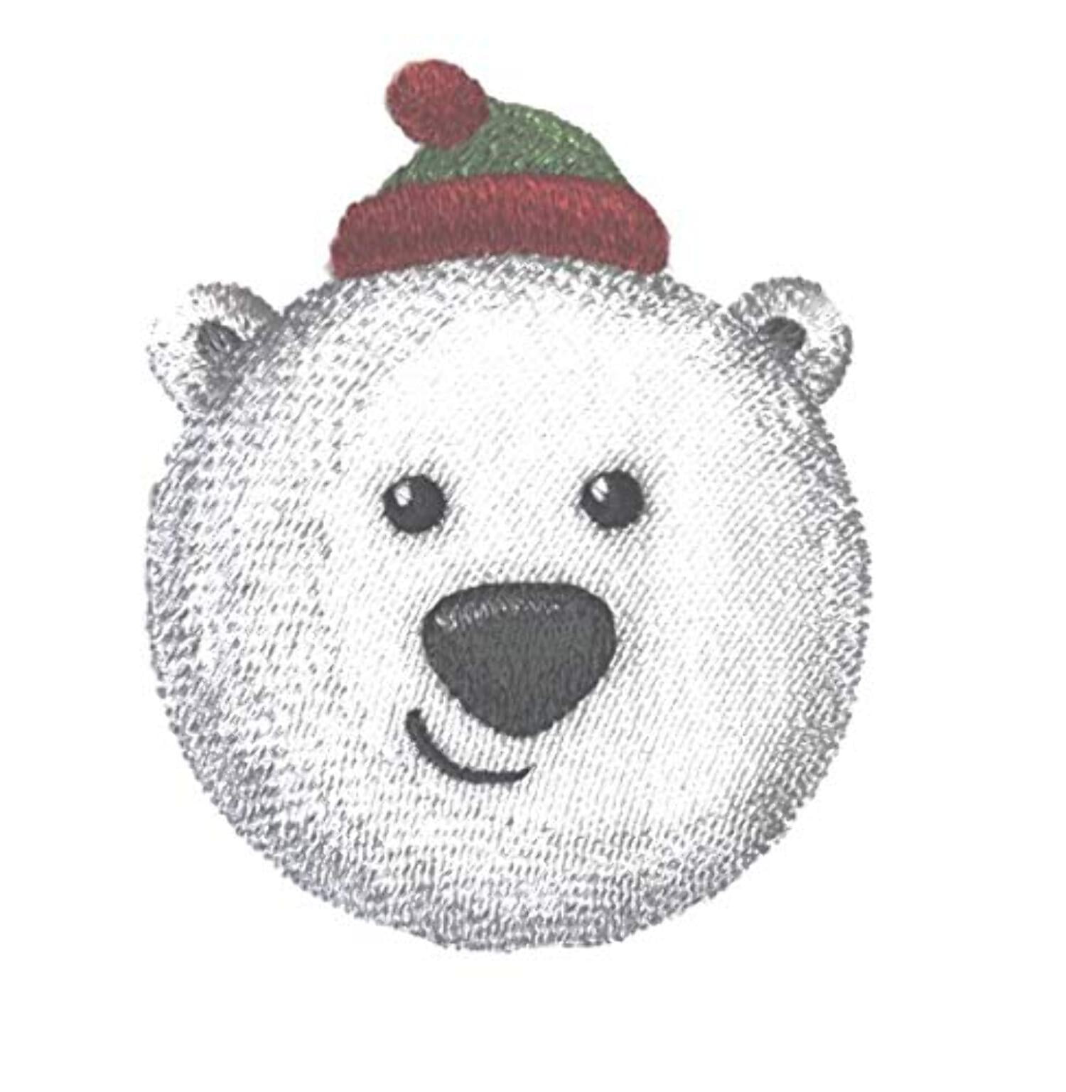 Nature Weaved in Threads, Amazing Baby Bird Kingdom [ Roly-Poly Polar Bear ][Custom and Unique] Embroidered Iron on/Sew Patch (3.86" x 3.7") [Made in USA]