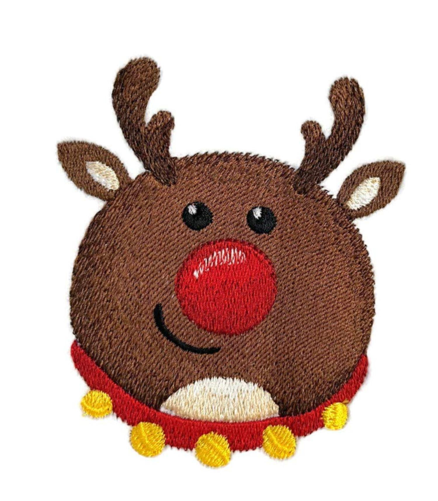 Nature Weaved in Threads, Amazing Baby Bird Kingdom [ Roly-Poly Reindeer ][Custom and Unique] Embroidered Iron on/Sew Patch (3.3" x 3.86") [Made in USA]