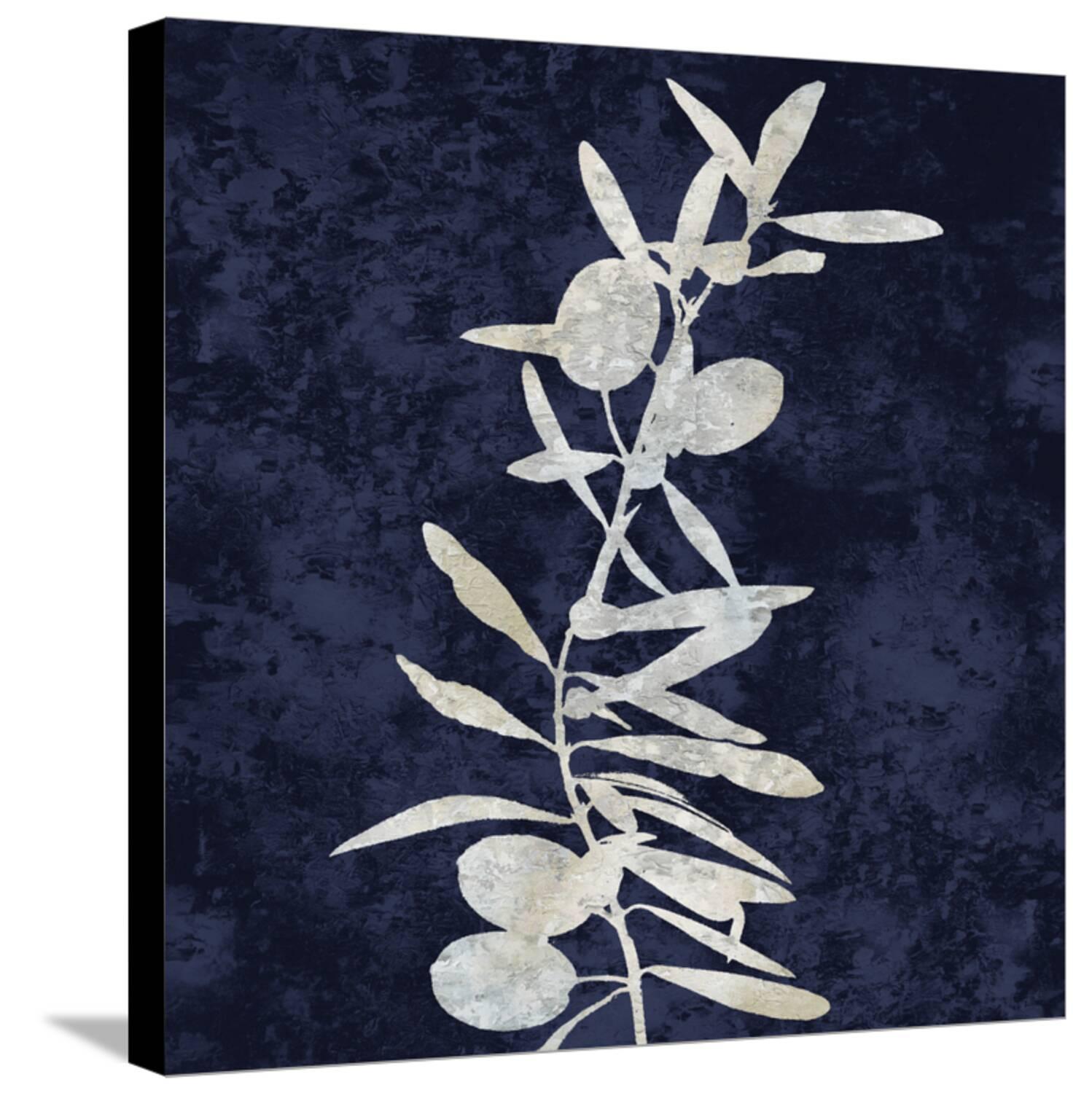 Nature White on Blue IV Stretched Canvas Print by Danielle Carson, 24 ...