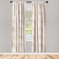 thumbnail image 1 of Nature Window Curtains, Autumn Forest Branch Silhouette Pattern on Cream Tone Background Minimal, Lightweight Decor 2-Panel Set with Rod Pocket, Pair of - 28"x63", Eggshell Taupe Peach, by Ambesonne, 1 of 3