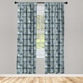 thumbnail image 1 of Nature Window Curtains, Forest Inspired Mountain Landscape Sketch Pattern With Tree Drawing, Lightweight Decor 2-Panel Set with Rod Pocket, Pair of - 28"x84", Slate Blue and Reseda Green, by Ambesonne, 1 of 3