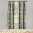 thumbnail image 1 of Nature Window Curtains, Garden Vibe Rustic Atmosphere Digital Drawn Floral Illustration Artwork, Lightweight Decor 2-Panel Set with Rod Pocket, Pair of - 28"x95", Pale Brown and Dimgray, by Ambesonne, 1 of 3
