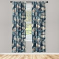 thumbnail image 1 of Nature Window Curtains, Wild Life Inspired Jungle Boho Butterfly Pattern With Hues Springtime Print, Lightweight Decor 2-Panel Set with Rod Pocket, Pair of - 28"x95", Dark Sky Blue Dusk, by Ambesonne, 1 of 3