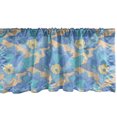 thumbnail image 1 of Nature Window Valance, Abstract Blue FLowers and Leaves Retro Design Floral Theme, Curtain Valance for Kitchen Bedroom Decor with Rod Pocket, 54" X 12", Ceil Blue Pale Sky Blue, by Ambesonne, 1 of 3