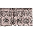 thumbnail image 1 of Nature Window Valance, Repetitive Oversimplified Tiger Silhouette With Stripe Pattern Print Artwork, Curtain Valance for Kitchen Bedroom with Rod Pocket, 54" X 18", Pale Pink Black, by Ambesonne, 1 of 2