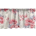 thumbnail image 1 of Nature Window Valance, Traditional Atmosphered Oriental Style Illustrated Rose and Leaf Pattern, Curtain Valance for Kitchen Bedroom with Rod Pocket, 54" X 18", Dark Pink Taupe Grey, by Ambesonne, 1 of 2