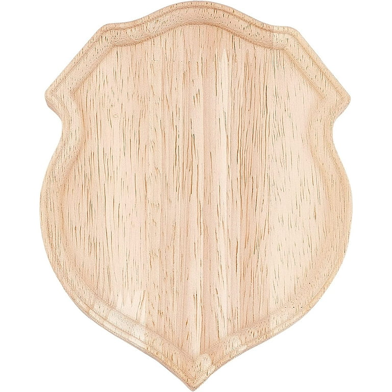 3 Pieces Unfinished Wood Plaque 9 x 12 Inch Wooden Shield Plaque Wood Sign  for Crafts Carving Crafting, Wood Planks Wood Boards for Burning Projects