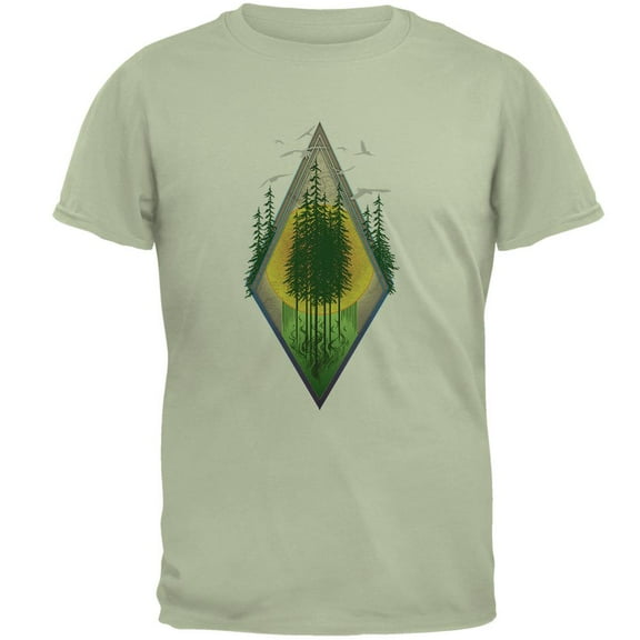 Nature Worship Hiking Mens T Shirt Serene Green SM