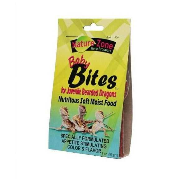 Nature Zone Juvenile Bearded Dragon Baby Bites Nutritious Soft Moist Food 2 oz