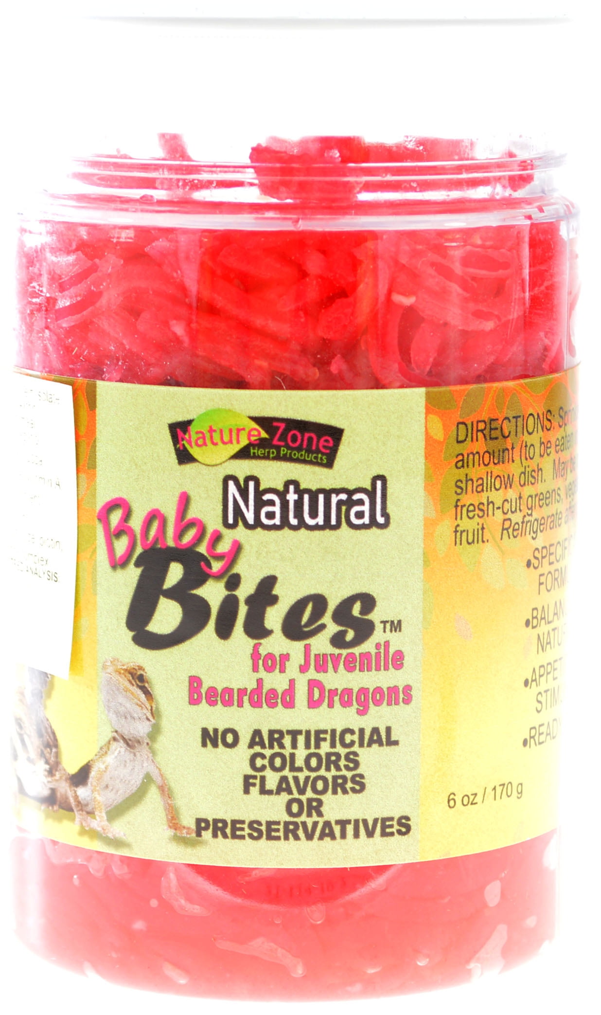 Nature Zone Natural Baby Bites for Bearded Dragons [Reptile Bearded Dragon Food, Nature Zone, Reptile Supplies] 6 oz