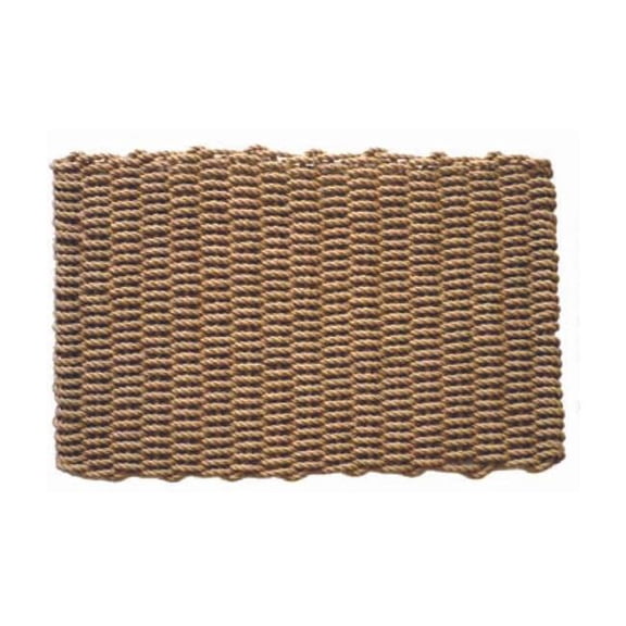 Geo Crafts G204-30 Bei 18 x 30 in. Hand Woven Welcome Doormat, Beige - Polypropylene