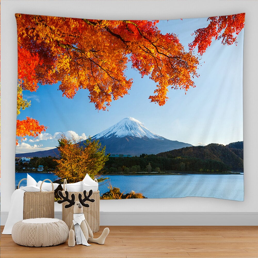 Nature landscape Tapestry Beautiful Mount Fuji Tapestry Wall Hanging ...