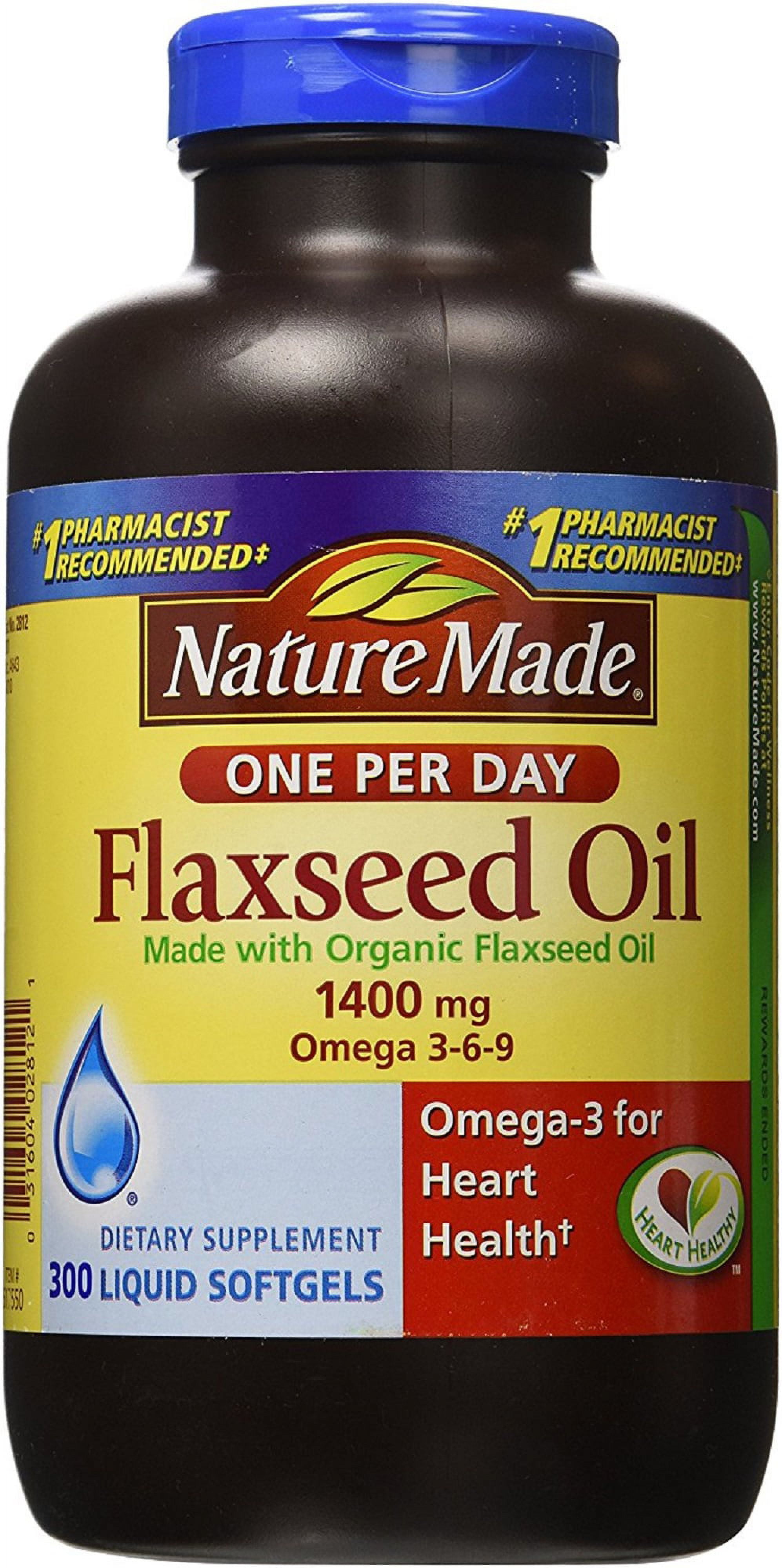Nature made Flaxseed Oil, 1400 mg, 300 ct, Softgels