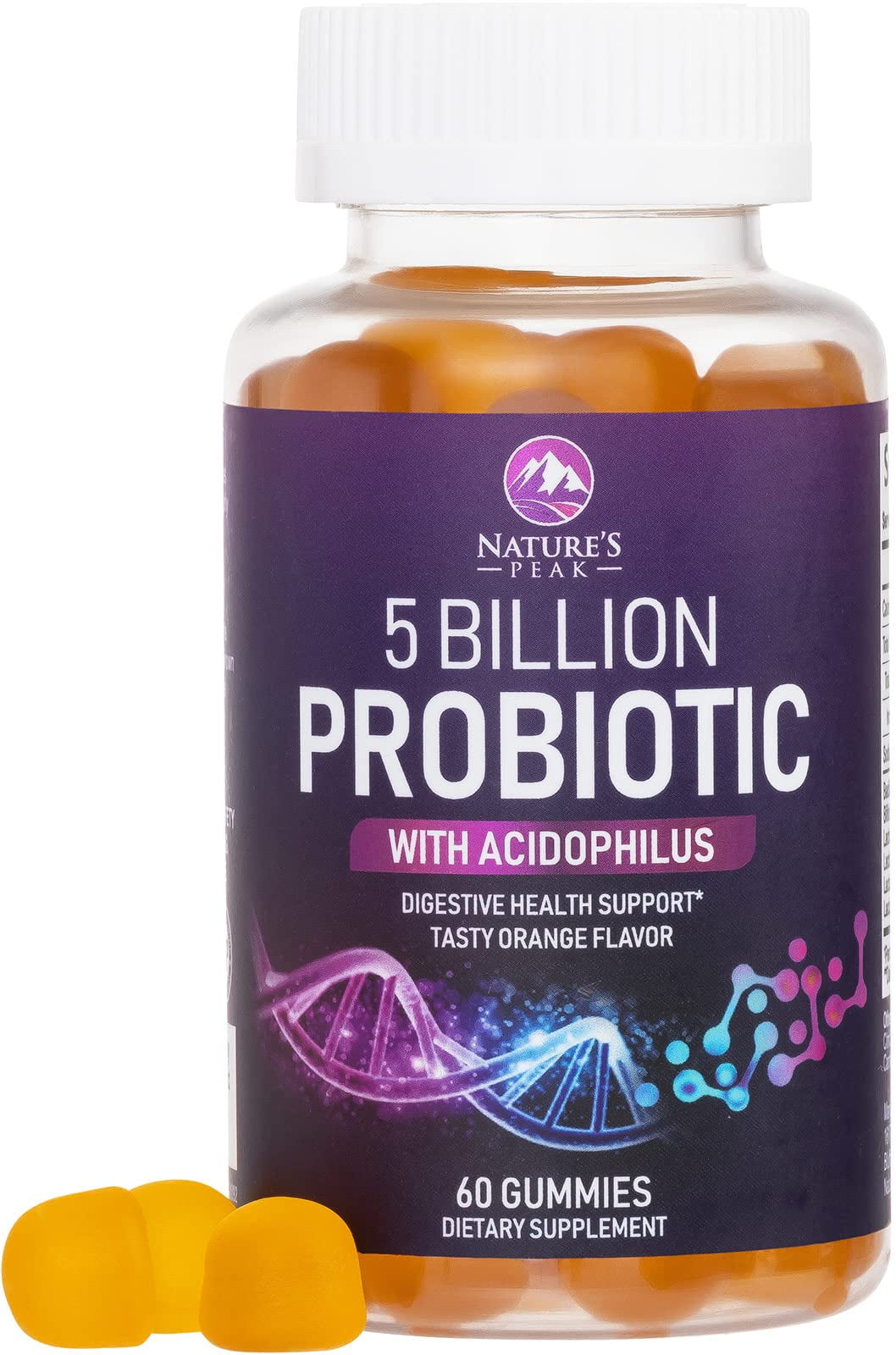 Nature’s Acidophilus Probiotics for Women & Men Gummies, 5 Billion CFU