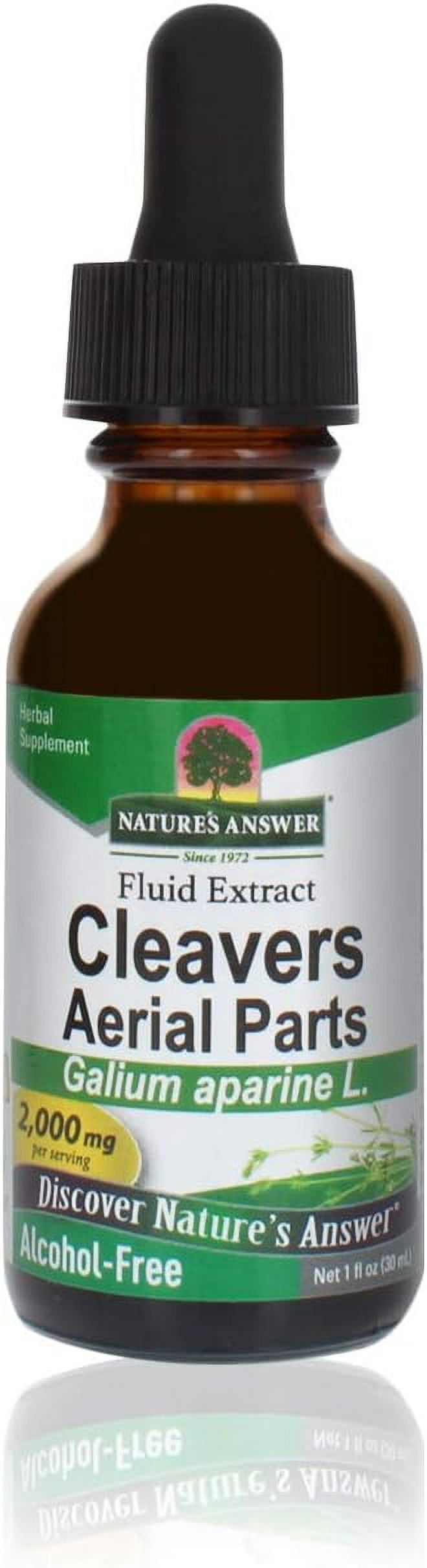 Nature's Answer AlcoholFree Cleavers Herb, 1Fluid Ounce Supports