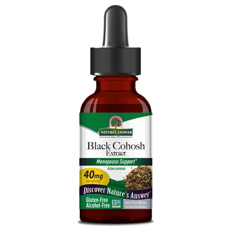 Nature’s Answer Black Cohosh Root Extract, Hormonal Balance & Women’s Wellness Support, Alcohol-Free Liquid, 1 fl oz