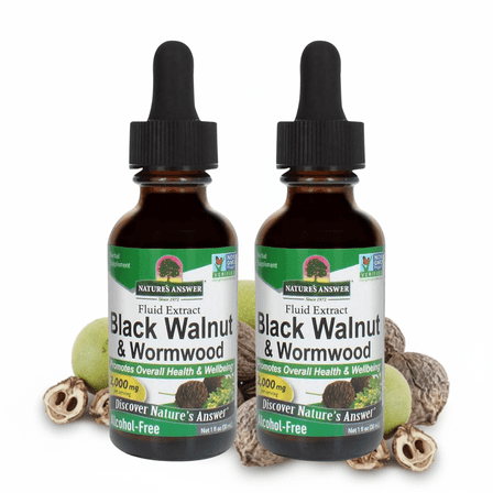 Nature's Answer Black Walnut & Wormwood 1oz Alcohol Free, 2 pack