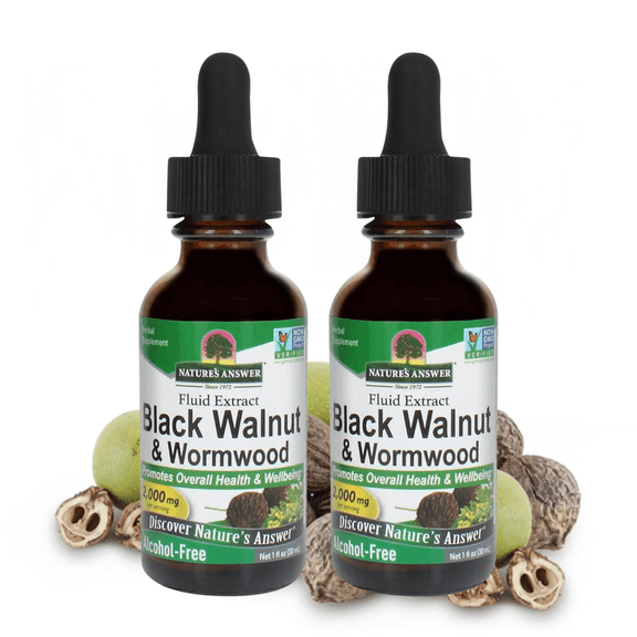 Nature's Answer Black Walnut & Wormwood 1oz Alcohol Free, 2 pack