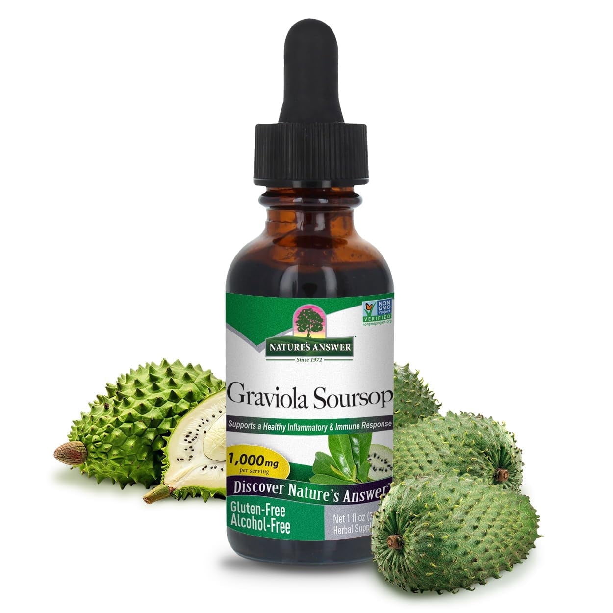 Nature's Answer Graviola Soursop Extract, Alcohol Free, 1 Fl Oz
