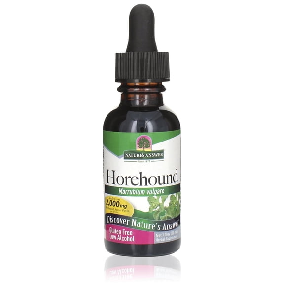 Nature's Answer Horehound with Organic Alcohol, 1 Fl Oz