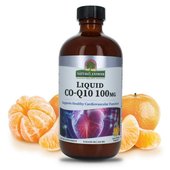 Natures Answer Liquid CoQ10, Heart & Cellular Energy Support, Fast-Absorbing Tangerine Flavor, 8 fl oz