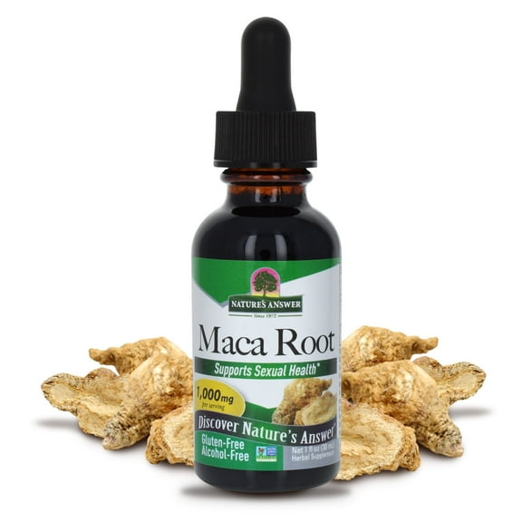Nature’s Answer Maca Root Extract 1,000 mg, Traditional Energy & Vitality Support, Alcohol-Free Herbal Supplement, 1 fl oz