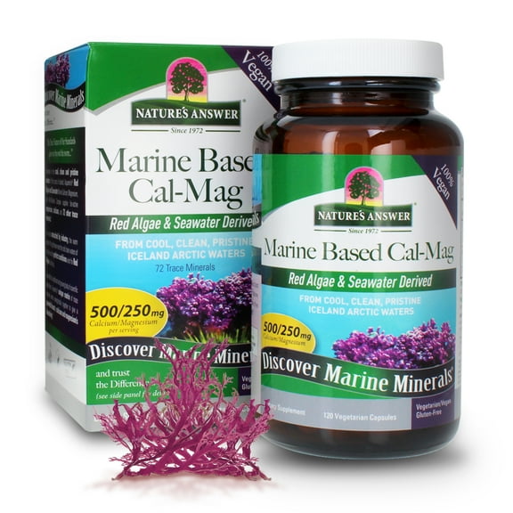 Nature’s Answer Marine Based CAL/MAG 500/250, Calcium/Magnesium, 120 V-caps