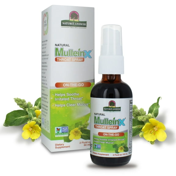 Nature's Answer Mullein-x Throat Spray, Sore Throat Spray, 2 oz
