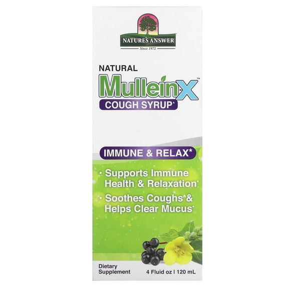 Nature's Answer Natural Mullein X Cough Syrup, 4 fl oz (120 ml)