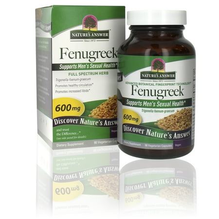 Nature's Answer Fenugreek Seed, Vegetarian Capsules, 90 Count