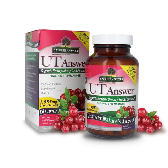 Nature's Answer UT Answer Cranberry with D-Mannose, 90 Vegetable Capsules