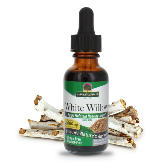 Natures Answer White Willow Bark Extract 2,000 mg, Joint Comfort & Mobility Support, Alcohol-Free Liquid, 1 fl oz