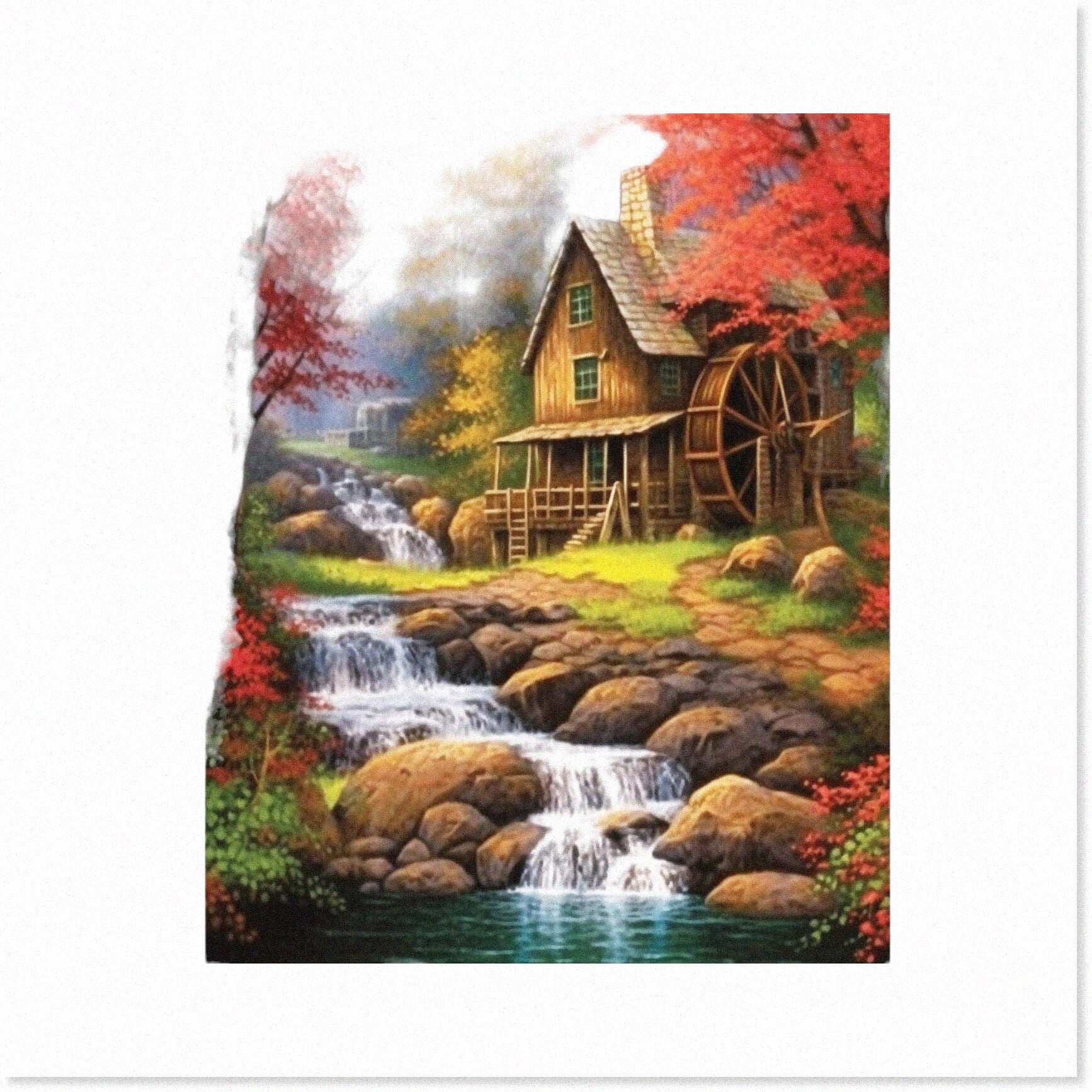 Nature's Artistry Forest Waterfall Paint by Number Kit Create