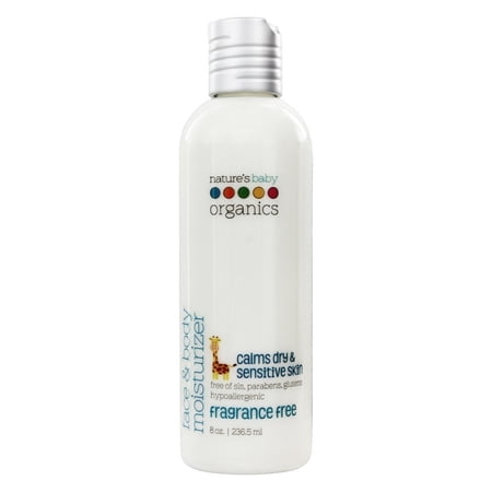 Nature's Baby Organics Fragrance Free Face & Body Moisturizer, 8 oz