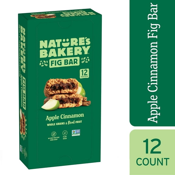 Natures Bakery Apple Cinnamon Fig Bars 12-Count Box (2 oz Each)