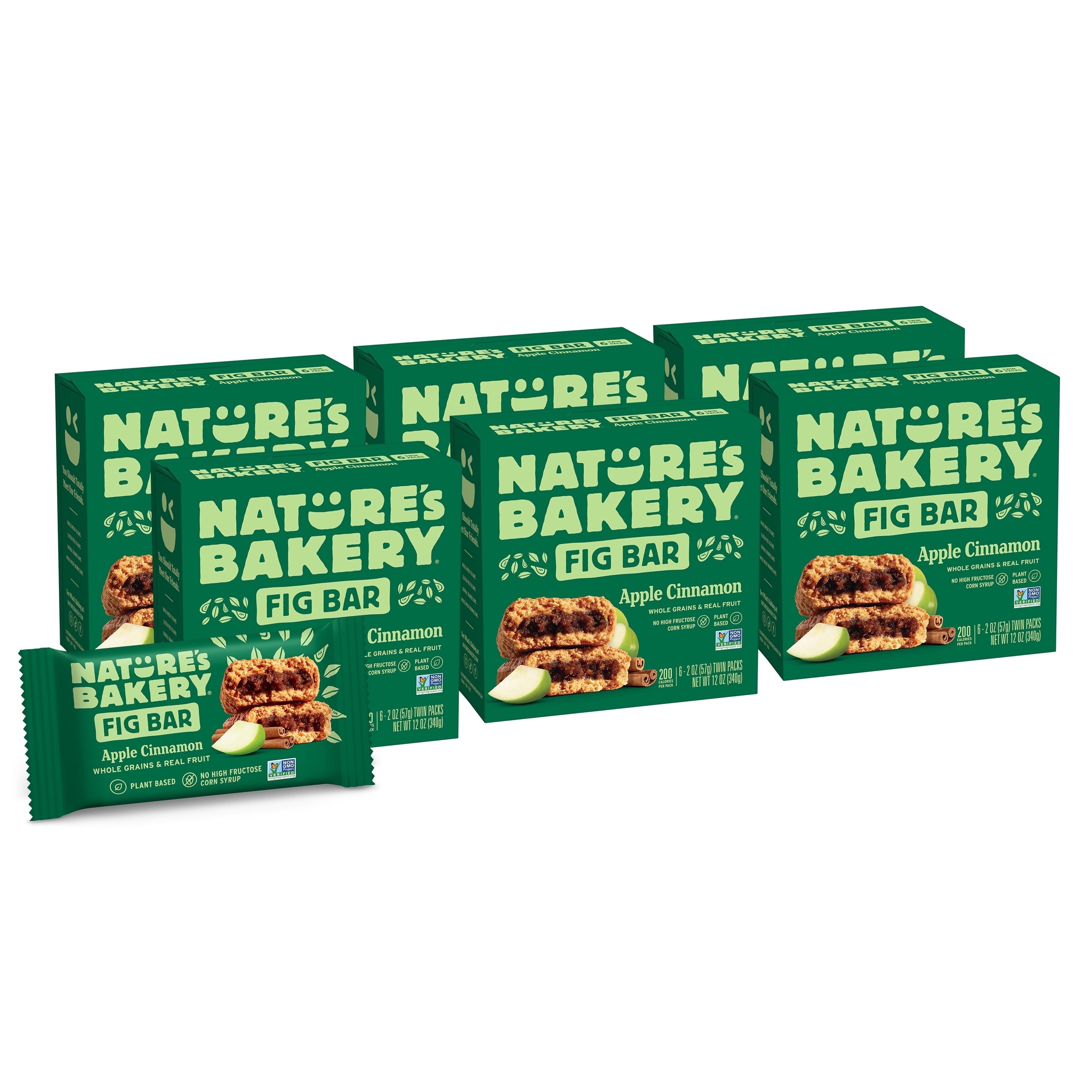 Nature's Bakery Whole Wheat Apple Cinnamon, 2 oz Snack Bars (36 Bars), Plant-Based, Vegan, Non-GMO