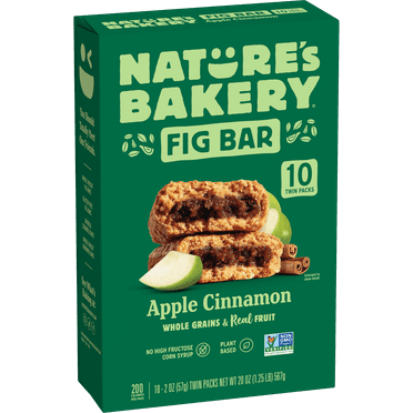 Nature's Bakery, Apple Cinnamon Fig Bars, Twin Packs, 2 oz, 10 Count