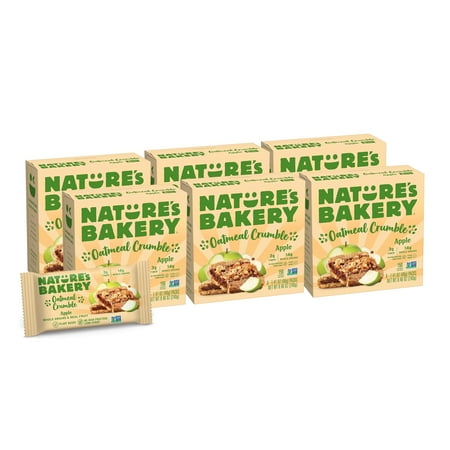 Nature's Bakery Apple Oatmeal Crumble Bars, 1.41 oz Bars, (36 Ct), Vegan, Non-GMO, Plant-Based