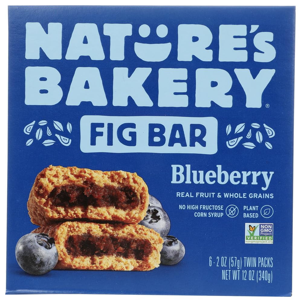 Nature's Bakery Blueberry AJH3&nbsp;Real Fruit, Whole Grain Fig Bar: 2 Pack - 12 ct. (24 oz.)